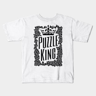 Puzzle King Crown Jigsaw Pieces Puzzler Hobbyist Funny Kids T-Shirt